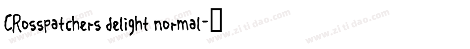 CRosspatchers delight normal字体转换